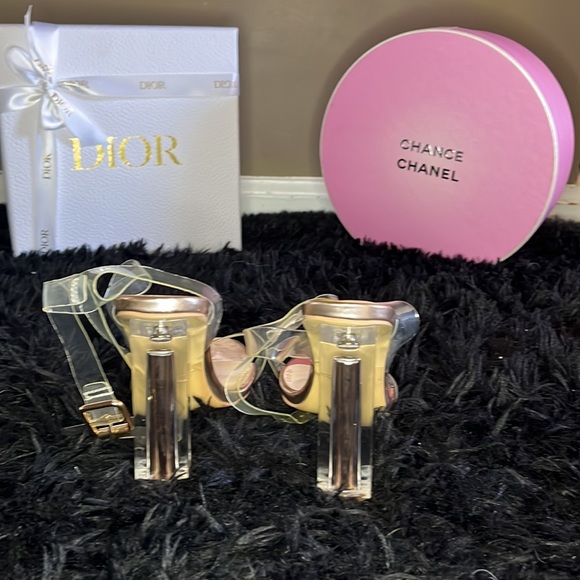 Rose gold transparent heels - Picture 3 of 4